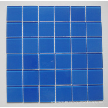 Azulejo de mosaico azul para piscina de vidrio (TM8023)